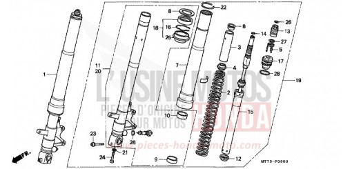 FRONT FORK NR750N de 1992